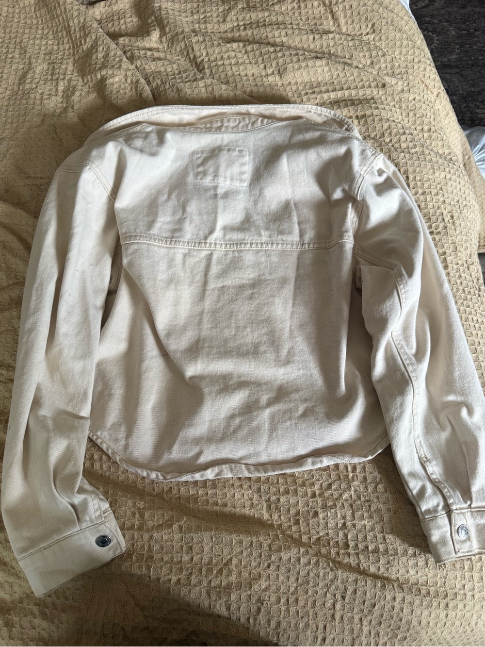 Stoosh Cream Button-Front Jean Jacket - Picture 4 of 4